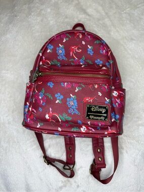 Disney Loungefly Mushu Floral Mini Backpack | Mulan |